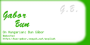 gabor bun business card
